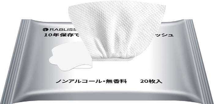 長期保存防災用ウエットティッシュ（20枚入り）