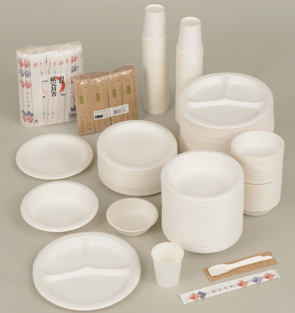 ナチュラルパルプ食器セット 100人用