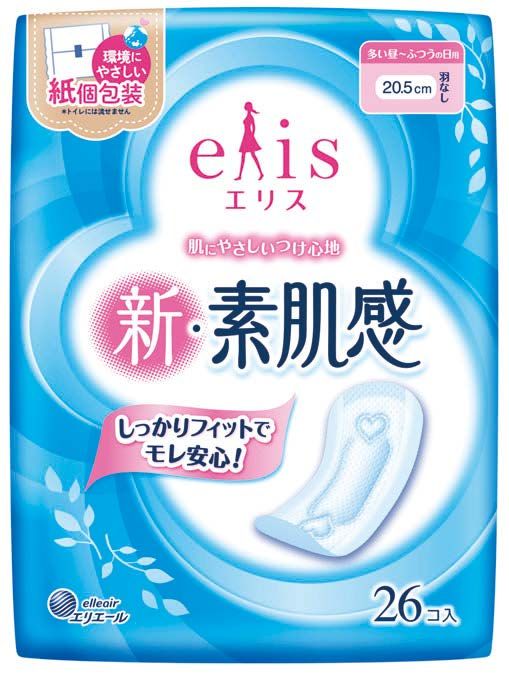 生理用品26枚ｘ36パック エリス新･素肌感（ふつう～多い日用）