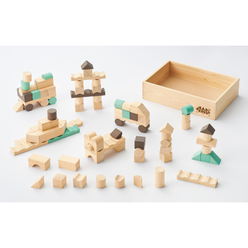 国産材ひのきのつみき（4cm基尺）90個組