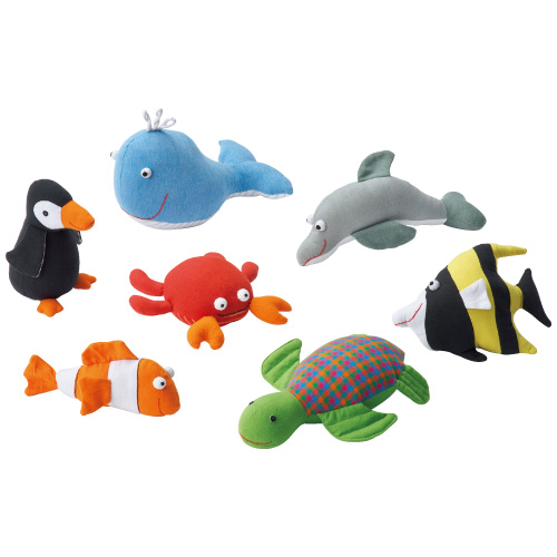 どうぶつぬいぐるみセット　うみの動物